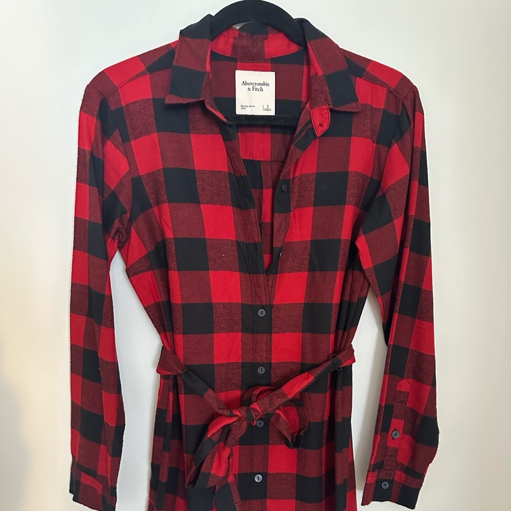 Red and black plaid dress from Abercrombie